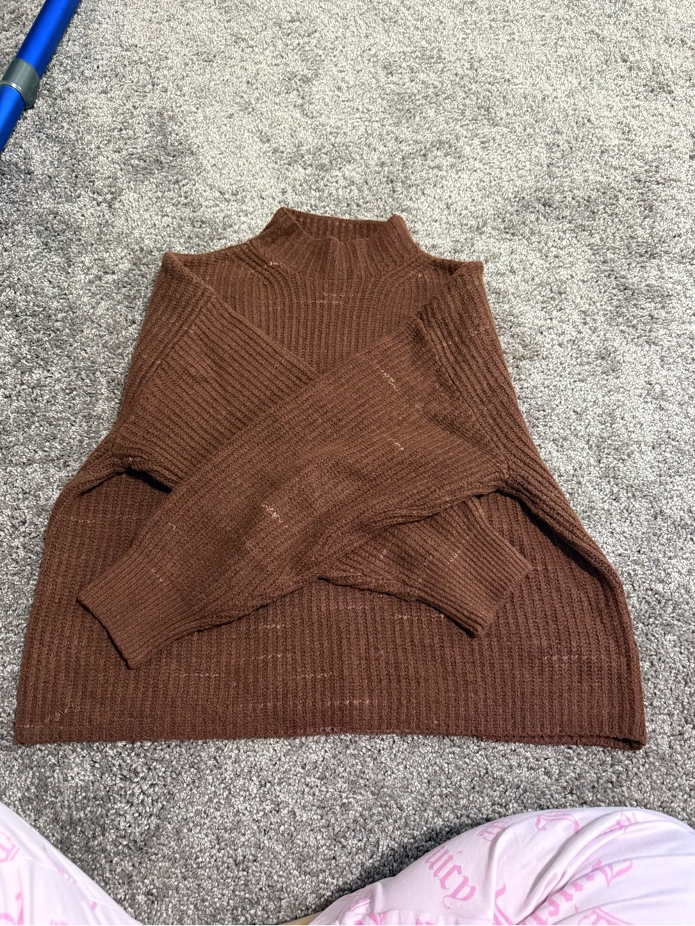 Old Navy Brown Ribbed Mockneck Sweater